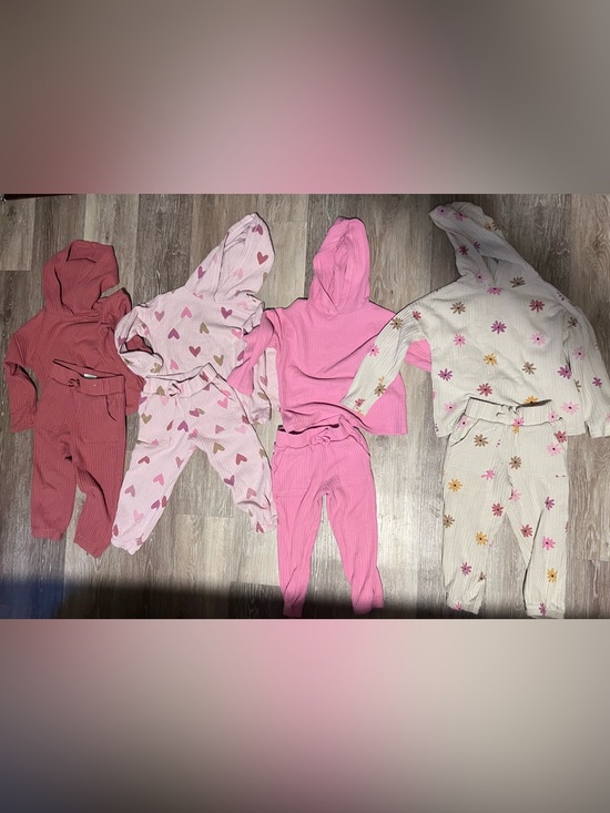 Garanimals Other - Baby Girls Ribbed Hoodie & Pant Sets - tops are 4t and pants are 3t